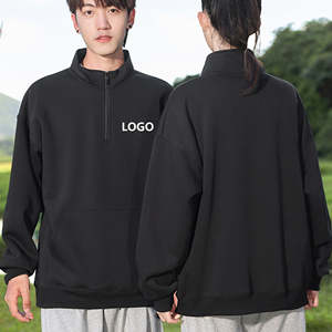 Sweat-shirt unisexe à manches longues en polaire 320 g/m² avec col rabattu, en polyester/coton, anti-froissement, pour veste - Product Image 4