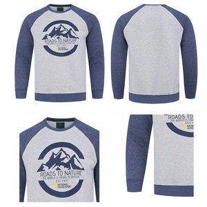 เสื้อสเวตเชิ้ตผู้ชายคุณภาพเยี่ยม ดีไซน์สั่งทำพิเศษ แบบสามสี ระบายอากาศได้ดี แห้งเร็ว ผลิตจากผ้าฝ้ายฟลีซ - Product Image 2