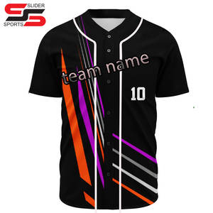 Camiseta de Béisbol de Manga Corta, 100% Poliéster, de Secado Rápido, con Estampado Personalizado, Nombre del Equipo, Antibacteriana y Transpirable, Venta al Por Mayor OEM/ODM - Product Image 3