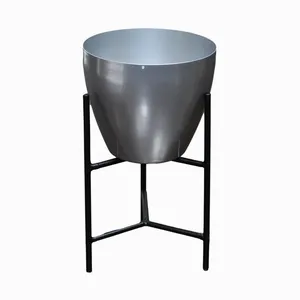 Modern Hammered Copper Metal Plant Pot Stand New Arrival Black Indoor Cylindrical Flower <b>Planter</b> Set for Garden Decor - Product Image 5