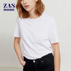 เสื้อยืดผู้หญิงคอตตอน 100% ดีไซน์ตามสั่ง รับทำโลโก้ OEM สินค้าใหม่มาแรง ขายส่ง ผลิตในบังกลาเทศ - Product Image 1