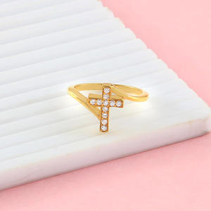 925 Sterling <b>Silver</b> <b>Cross</b> Moissanite Gemstone <b>Ring</b> for Women Gold Plated <b>Cross</b> Finger <b>Ring</b> Womens Jewelry - Product Image 1