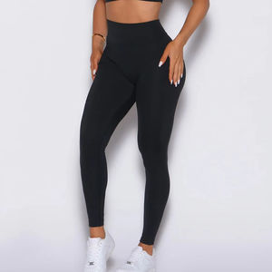 Custom Logo <b>Black</b> Workout Yoga <b>Leggings</b> Sustainable & Quick Dry <b>Leggings</b> High Waist Active Wear Fashion Gym <b>Leggings</b> For <b>Women</b> - Product Image 1