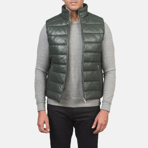 Chaleco de Motocicleta de Cuero Genuino Transpirable y Cómodo para Hombre, Diseño Único, Ropa de Abrigo de Invierno, Precio al por Mayor - Product Image 1