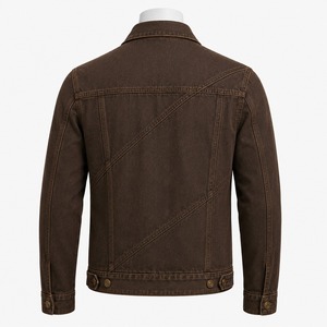 Veste en jean streetwear pour homme, tissu denim épais, coupe décontractée, style moderne, design durable, idéale pour la collection de mode urbaine - Product Image 4