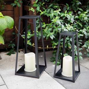 Portavelas de metal estilo vintage, portavelas de metal calado, decoración de metal con múltiples soportes para velas, centro de mesa de metal para velas - Product Image 4