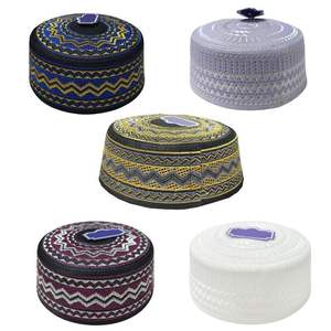 Gorro de Oración Musulmán Árabe para Hombre |   Kufi Bordado de Algodón Premium |   Ropa Casual y Religiosa OEM - Product Image 3