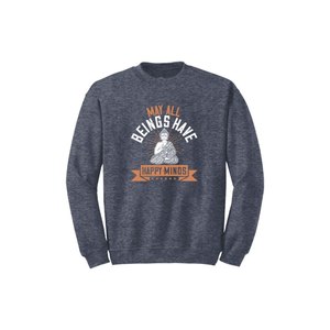 Sweat-shirt en mélange de coton avec des thèmes de bouddha imprimés Style décontracté 12 options de couleur 260-280 Placement de conception personnalisable GSM lourd - Product Image 3