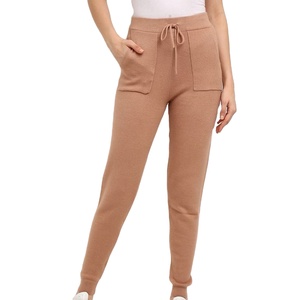 กางเกงวอร์มผ้าฝ้าย100% สำหรับผู้หญิงระบายอากาศได้ดีแห้งเร็วกางเกงขายาวแบบสตรีทผูกเชือกปิดโลโก้ตามสั่ง - Product Image 1