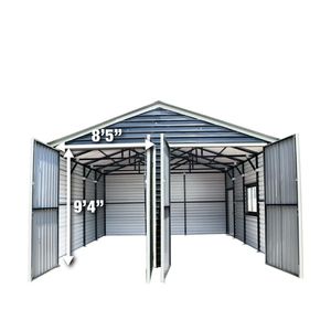 Garage en acier galvanisé robuste pour le stationnement des véhicules, l'atelier et le stockage d'équipements - Product Image 2