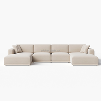 Canapé modulaire de luxe léger Ferly, vente directe d'usine, style américain classique, pour salon