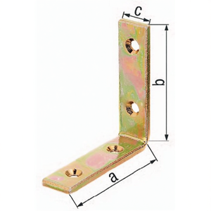 <b>Narrow</b> GAH Steel <b>Storage</b> Holders 2 Pieces 120x120x20mm Yellow Zinc-Plated - Product Image 2
