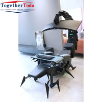 Chaise de jeu Scorpion confortable, de haute technologie, moderne, électrique, inclinable, pivotante, avec support pour 3 moniteurs, coussin chauffant et massant