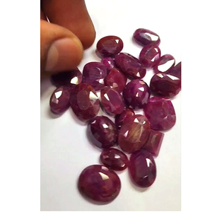 24 piezas de rubí natural 10mm a 16mm Cojín ovalado Faceta 152 Cts Lote Iroc Ventas Alta calidad Dark Manik Piedras preciosas sueltas corte US $61 - Product Image 1