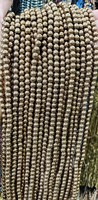 Perles d'hématite plaquées cuivre gris argenté certifiées GIC Kelingna, 4 mm-12 mm, lisses et rondes, pour la fabrication de bijoux, bracelet