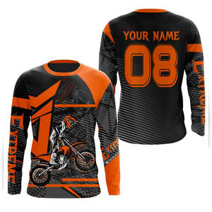 Maillot de motocross à sublimation avec logo personnalisé, manches longues, polyester, maillot de course pour hommes, vente en gros, maillot de club de moto - Product Image 3
