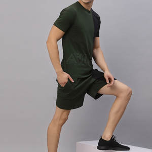 Conjunto de Camiseta y Pantalones Cortos de Algodón para Hombre, Corte Regular, Invierno, Casual, Ecológico, Manga Corta, para Venta en Línea - Product Image 1