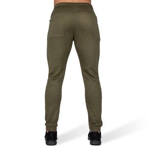 กางเกงจ็อกเกอร์ผ้าคอตตอนผสมโพลีเอสเตอร์เอวสูงทรงสลิมฟิตแบบเรียบไม่มีลาย มีกระเป๋าซิป เหมาะสำหรับออกกำลังกาย ขายส่งสำหรับผู้ชาย - Product Image 2