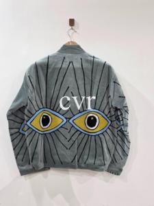 เสื้อโค้ทปักมือสีเทา คอจีน ลายตาแมว ไซส์ใหญ่ เสื้อคลุมลำลองสำหรับผู้หญิง แขนยาว ใส่ได้ในฤดูใบไม้ร่วง - Product Image 1
