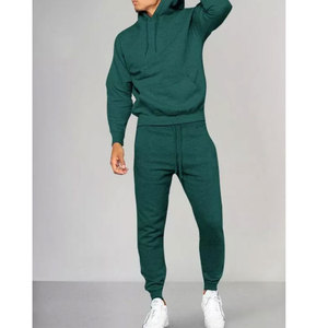 Sweatsuits for Men 2 Piece Hoodie Jogging Tracksuit Custom Printed Solid Eco-Friendly Windproof Regular Fit Tracksuit - Product Image 2