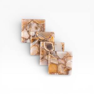 Elegantes Posavasos Cuadrados con Aspecto de Mármol y Vetas Naturales para Decoración Moderna de Hogar de Lujo - Product Image 3