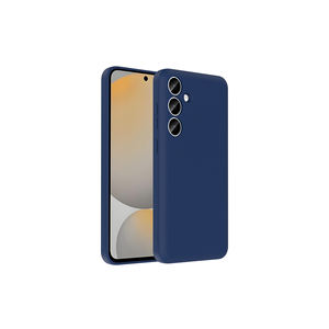 Coque arrière en silicone bleu marine Netzy Safa Vitra pour Galaxy S24 FE A17/A57 - Protection de l'appareil photo, porte-cartes, étui de téléphone - Product Image 1