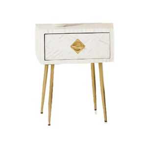 Exquisito gabinete de cajón con incrustaciones de hueso hecho a mano, mesa de almacenamiento de estilo europeo de lujo para una decoración sofisticada para el hogar y el apartamento - Product Image 1