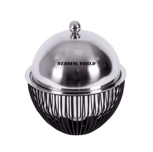 Calentador de alimentos de acero inoxidable con acabado de metal, artículos de cocina elegantes hechos a mano, cazuela de Metal al por mayor de calidad Superior - Product Image 1