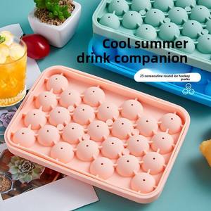 Bandeja de silicona para cubitos de hielo de 25 cavidades, congelación rápida, fácil desmolde, enfriador de cócteles de verano, uso en cocina - Product Image 3