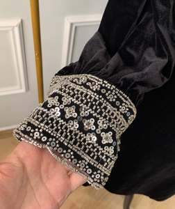 Vente en gros de vêtements islamiques traditionnels musulmans de grande taille, abaya kaftan de Dubaï, longueur au sol, vêtements de soirée, hijab - Product Image 5