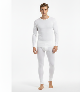 Ropa Térmica de Invierno para Hombre, Traje Térmico Blanco de Manga Larga, Tejido Suave, Cálido, Estable y Transpirable, Diseñado para las Estaciones Frías - Product Image 6