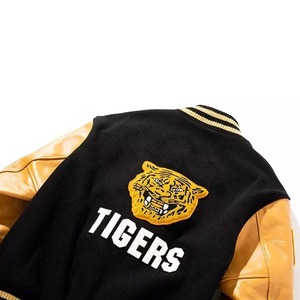 Veste de baseball personnalisée OEM pour hommes Varsity Bomber Stand broderie chenille patchs hiver Letterman Varsity manches en cuir - Product Image 3