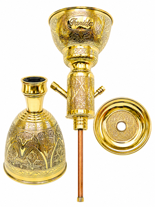 Enfriador de Cachimba de Latón Martillado a Mano de Lujo, Exclusivo Objetivo de Colección de Arte Egipcio para Cachimba - Product Image 5