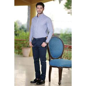 Pantalones Chinos Casuales Elegantes para Hombre, 100% Algodón, para Todas las Temporadas, Tela Oxford Antiarrugas, Logotipo Personalizable, Color Sólido, MOQ Bajo - Product Image 4