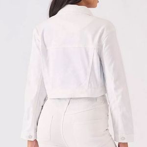 แจ็กเก็ตผ้ายีนส์ฟอกกลับได้แบบเซ็กซี่มีฮู้ดทันสมัยแฟชั่นวินเทจพบกับความอเนกประสงค์ที่สมบูรณ์แบบสำหรับทุกโอกาส - Product Image 2