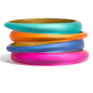 เครื่องประดับที่ไม่สิ้นสุดสร้อยข้อมืออะคริลิคเรซิ่นหลากสีแวววาวกำไลแฟชั่นสตรีทรงสี่เหลี่ยมที่ไม่เหมือนใคร - Product Image 1