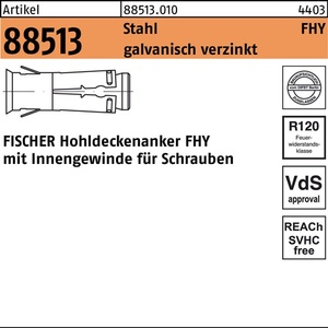 Anclaje para Techo Hueco R 88513 FHY M6 Acero 50 Piezas de Fischer - Product Image 1