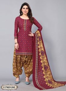 ชุดเดรสรอยัลเคอร์ติสตัดตรงผ้าเครป Leon แท้พร้อม salwar plazzo patiyala - Product Image 4