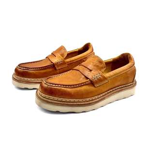 รองเท้าโลฟเฟอร์ลำลองหนังแท้สำหรับผู้ชาย พื้นรองเท้าหนังวัวแท้เพื่อความสบาย เหมาะสำหรับการเดินทางและชีวิตประจำวัน รองเท้าทางการสำหรับผู้ชาย รองเท้าธุรกิจ - Product Image 2