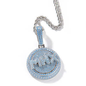 Nombre personalizado chapado en oro VVS Moissanite diamante colgante estilo Hip Hop joyería fina símbolo cristiano accesorio de las mujeres de los hombres - Product Image 4