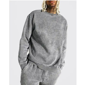 Venta al por mayor nueva llegada 100% gran oferta chándal de lavado ácido de algodón para hombres último estilo casual chándal de lavado ácido para hombres - Product Image 5