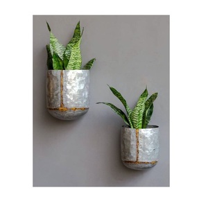 Half Round Zinc <b>Wall</b> Planters hanging galvanized planter galvanized steel planters American Style VASE FLOOR Plant - Product Image 1