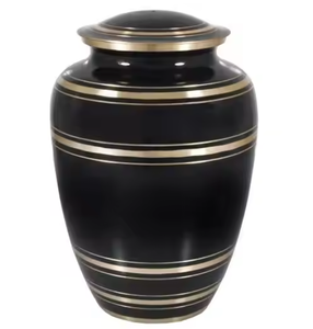 Urne funéraire en métal pour cendres humaines adultes, grande urne funéraire artisanale, disponible en laiton et en aluminium - Product Image 3