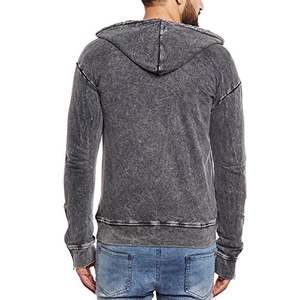 เสื้อมีฮู้ดผ้าหนาสำหรับผู้ชายผ้าคอตตอน500 GSM ดีไซน์แบบกำหนดเองได้ - Product Image 2