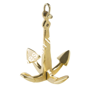 Ancla de barco náutico antiguo Metal chapado en oro Escultura de ancla de barco de alta calidad Accesorios de decoración del hogar - Product Image 1
