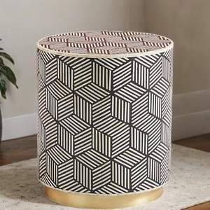 โต๊ะข้างเตียงฝังกระดูกสำหรับตกแต่งภายในบ้าน - Product Image 6