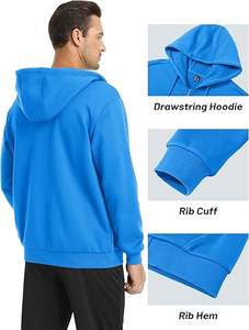 Sudadera Informal de Felpa de Algodón con Cremallera para Hombre y Mujer, Prenda Exterior Cálida de Talla Grande - Product Image 2