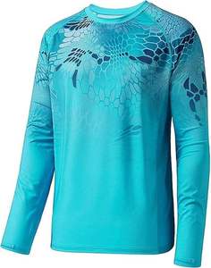 Venta al por mayor diseño personalizado impreso 100% poliéster de secado rápido ligero UPF50 + camisas de pesca de manga larga de camuflaje para la venta ropa deportiva - Product Image 4