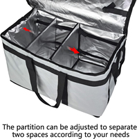 Sac isotherme pour la distribution de nourriture, sac isotherme pour repas froids avec fond et séparateur intégrés pour les aliments chauds et froids à l'extérieur