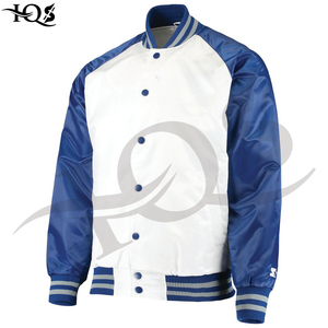 Chaqueta de satén bombardero de béisbol universitario unisex personalizada de grado universitario a prueba de viento con forro de algodón logotipo personalizado a granel al por mayor - Product Image 2